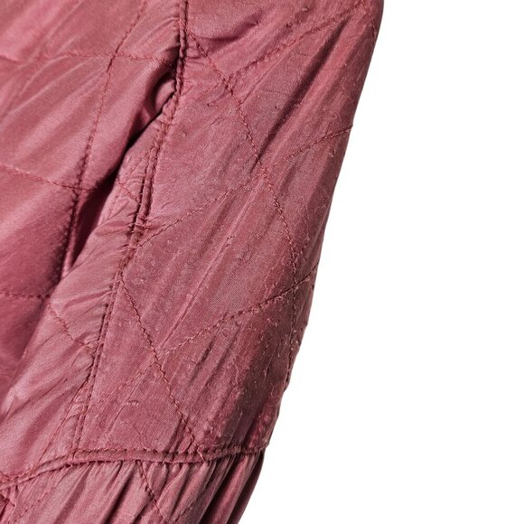 Vintage‎ Partners II Womens Quilted Bomber Jacket 2X Pink 100% Silk Vintage 80s - Picture 5 of 12